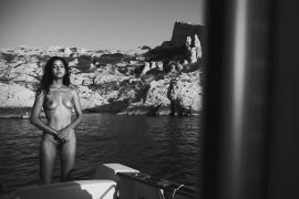 Thumbnail Naked woman on boat by stefan rappo