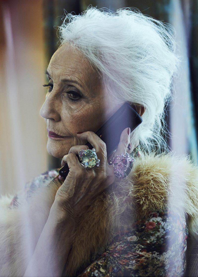 Old lady on phone by Stefan Rappo