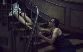 Thumbnail Drunk man tries to hold back girl in staircase by Stefan Rappo