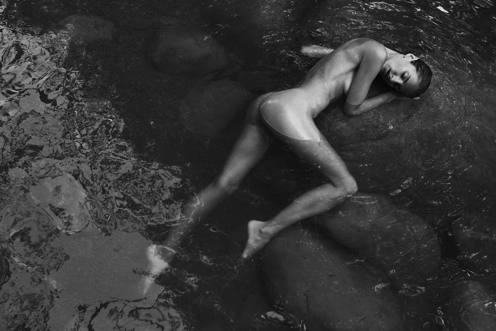 naked girl in hot spring by stefan rappo