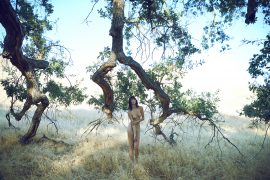 Thumbnail Naked girl standing in front of tree by stefan rappo