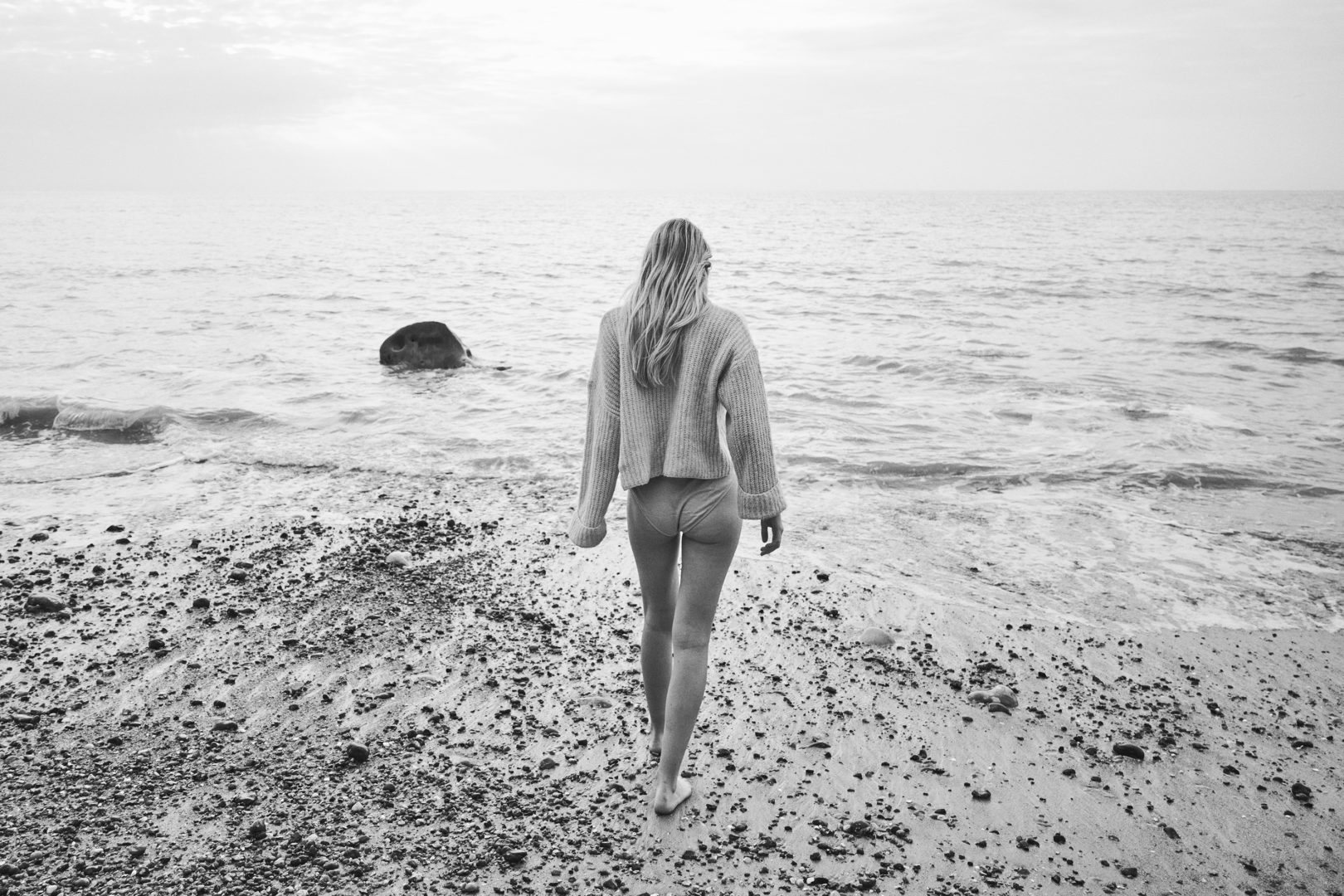 Girl on beach by Stefan Rappo